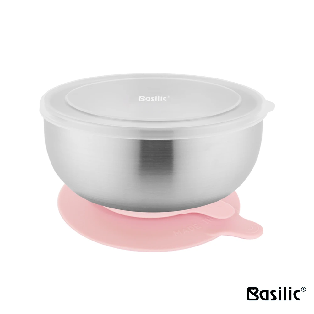 ∥Basilic貝喜力克∥ 不鏽鋼雙層隔熱吸盤碗 280ML