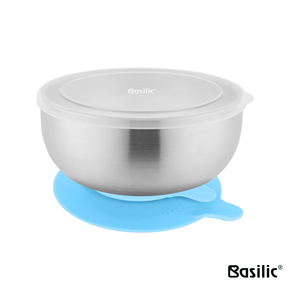 ∥Basilic貝喜力克∥ 不鏽鋼雙層隔熱吸盤碗 280ML