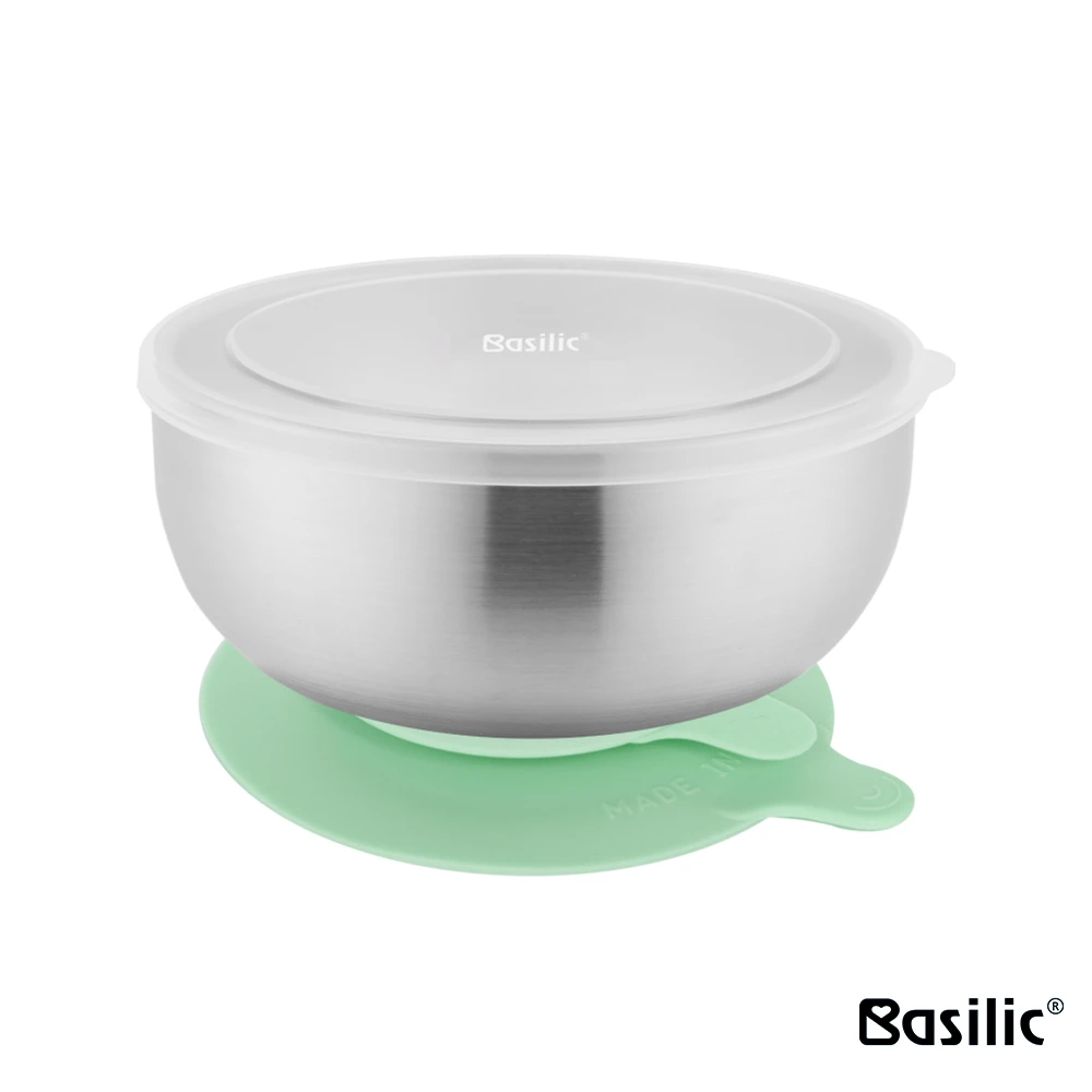 ∥Basilic貝喜力克∥ 不鏽鋼雙層隔熱吸盤碗 280ML