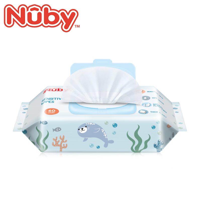 ∥NUBY∥ 海洋系列極厚柔濕巾（60抽／4包）