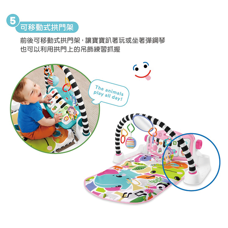∥費雪 Fisher-Price∥ 費雪可愛動物鋼琴健身器