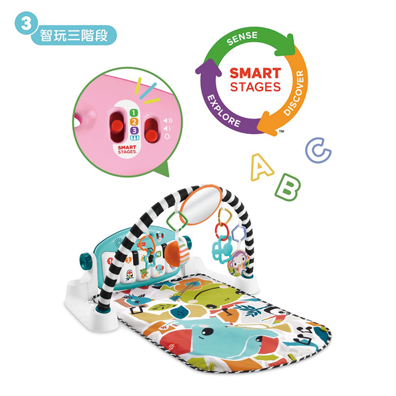 ∥費雪 Fisher-Price∥ 費雪可愛動物鋼琴健身器