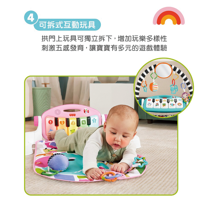∥費雪 Fisher-Price∥ 費雪可愛動物鋼琴健身器