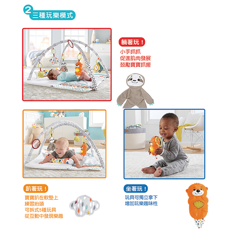 ∥費雪 Fisher-Price∥ 感官訓練可愛動物健身器