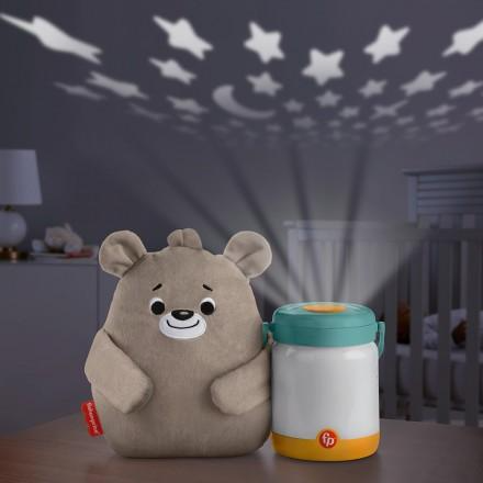 ∥費雪 Fisher-Price∥ 安撫小熊奶瓶投影夜燈