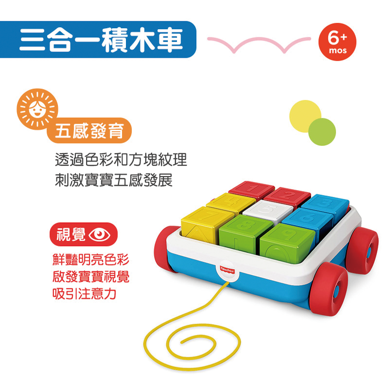 ∥費雪 Fisher-Price∥ 三合一積木車