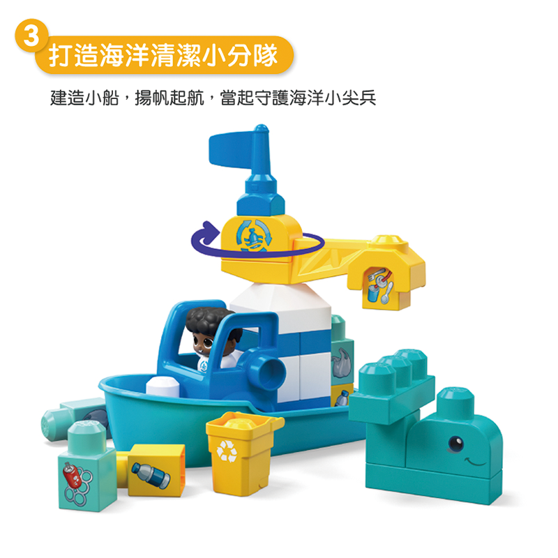 ∥費雪 Fisher-Price∥ 美高海洋環境維護積木組