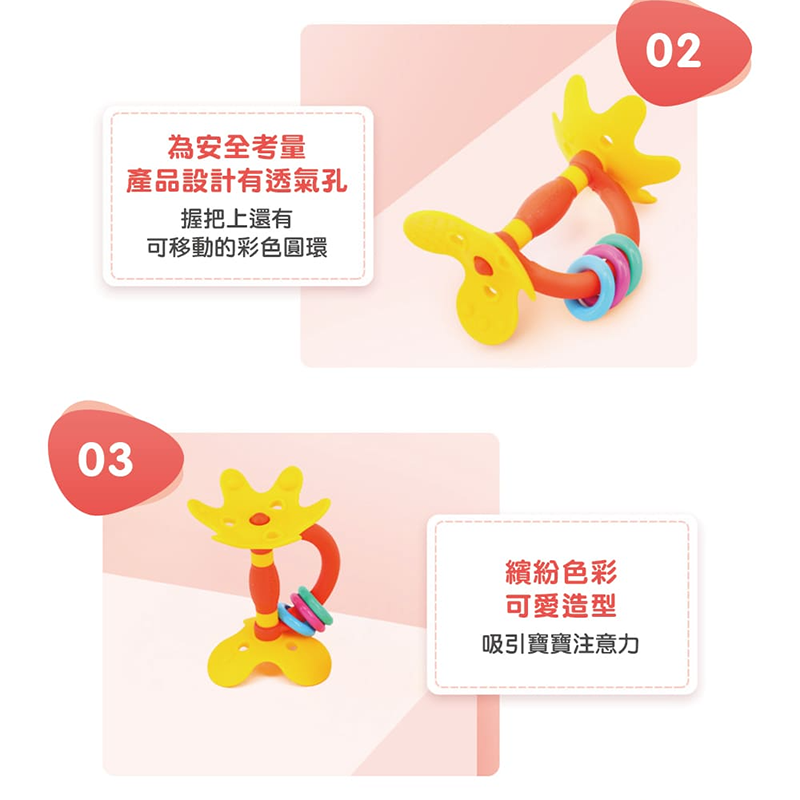 ∥貝親 Pigeon∥ 唇齒訓練器-牙齒咬環／綠色小花