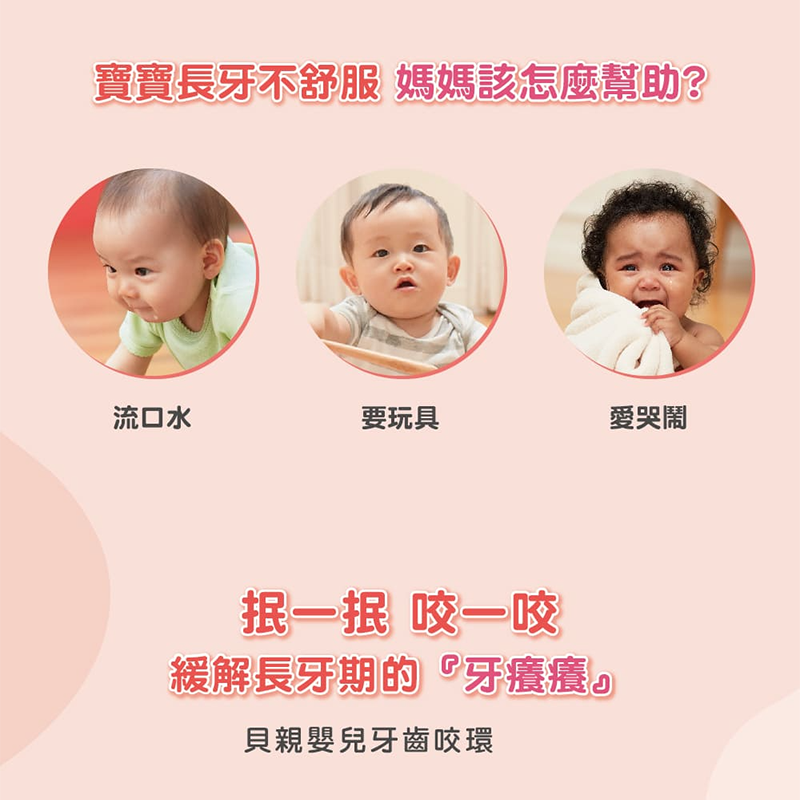 ∥貝親 Pigeon∥ 唇齒訓練器-牙齒咬環／綠色小花