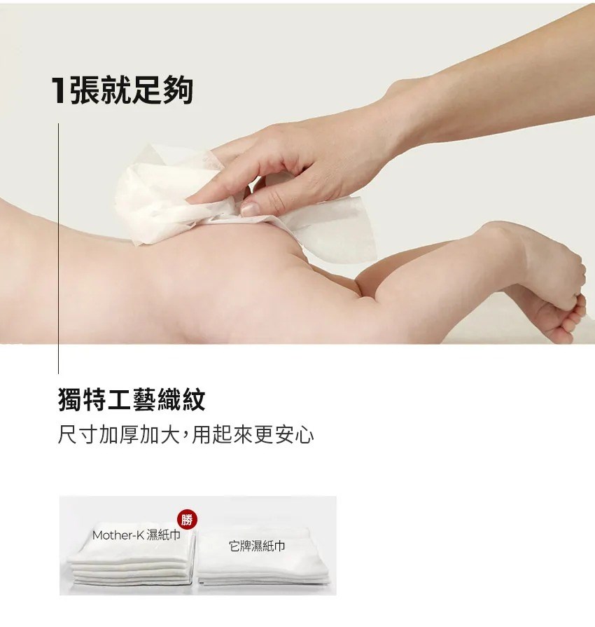 ∥MOTHER-K∥ 自然純淨嬰幼兒濕紙巾-基本款70抽