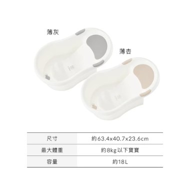 ∥小獅王辛巴∥ 嬰兒沐寓止滑澡盆(薄灰/薄杏)新生兒專用 -限宅配
