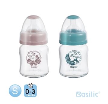∥Basilic貝喜力克∥ 防脹氣玻璃寬口小奶瓶 ( 120ml )