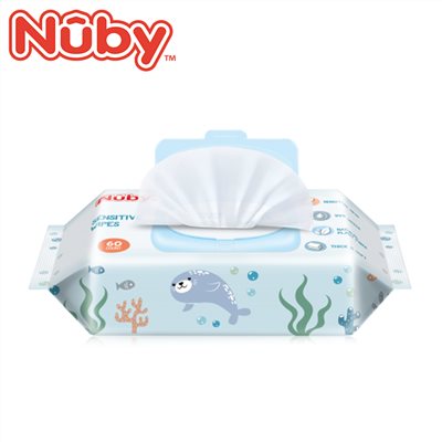 ∥NUBY∥ 海洋系列極厚柔濕巾（60抽／4包）