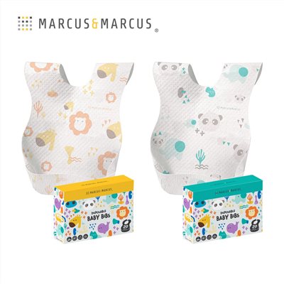 ∥Marcus&Marcus∥ 拋棄式防水圍兜20入-2款花色